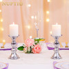 NUPTIO Silver Pillar Candle Holders: Centerpieces for 2 inches Candles
