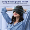 Qnoon Migraine Relief Cap, Headache Relief Cap Mask Products, Cooling Odorless Gel Ice Head Wrap for Tension,