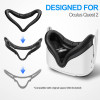 SUPERUS Facial Interface & Face Cover Pad for Oculus Quest 2, Sweat-Proof PU Foam Cushion - VR Accessories for Meta
