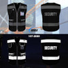 TCCFCCT Security Vest for Security Guard 9 Pockets Safety Vest, Black L