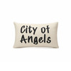 TwoDays Stockholm City of Angels Pillow Cover - Modern Style Chic Room Decor, Trendy Word Print Throw Pillow for