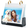 ZEEYUAN 4x6 Desktop Flip Photo Album on Stand Acrylic Picture Frame Holds 60 Pictures, 4x6 Standing Photo Album Double
