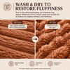 Rust Throw Blanket - Soft & Fluffy Fleece, Cute & Aesthetic, Perfect for Sofa, Couch, Chair, Bed, Living Room &