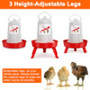 2-in-1 Chick Starter Set: 0.3 Gal Feeder & 0.4 Gal Waterer Red
