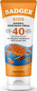 Badger Kids Mineral Sunscreen Cream SPF 40, 98% Organic Ingredients, Zinc Oxide Sunscreen for Kids Face & Body, Water
