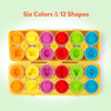 Coogam Matching Eggs 12 pcs Set Color & Shape Recoginition Sorter Puzzle for Toddlers Easter Travel Game Early