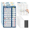 CustomMaster 3 in 1 Bedtime/Morning/Daily Routine Chart for Kids, Magnetic Chore Chart for Kids, Visual Schedule for