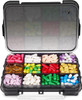 Fullicon Moisture Proof Travel Pill Organizer, 12 Large Compartments, Black