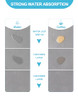 Dish Drying Mat for Kitchen Counter, 16"x24" Pad with Rubber Backed (Grey)