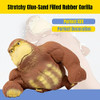 Monkey Sand Squishy Toy, Stretchy Gorilla Fidget Toy in the office (Brown)