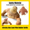 Monkey Sand Squishy Toy, Stretchy Gorilla Fidget Toy in the office (Brown)