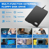 Floppy Disk Reader 3.5 inch USB Floppy Disk Drive External 3 1/2 Floppy disc Reader Portable Floppy Diskette Drive USB