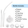 Hands-Free Baby Bottle - Anti-Colic Nursing System 9 oz Baby Bottle with Fast Flow Nipple/Teat 3m+ with Tube Straw