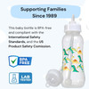 Hands-Free Baby Bottle - Anti-Colic Nursing System 9 oz Baby Bottle with Fast Flow Nipple/Teat 3m+ with Tube Straw