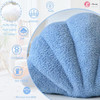 Lfsaaj Dusty Blue Seashell Throw Pillows, Shell Shaped Throw Pillows, 13 Inch Soft Home Decorative Pillow Plush
