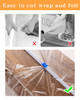 Plastic Wrap Cutter Slide Cutter - 4 pcs Self-Adhesive Fit 18" Roll Plastic Wrap Slide Cutter for Foil Wax Paper