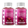 Vitamatic Glucose chewable Gummies - 60 Count - Natural Raspberry Flavor - 4G of Carbohydrate per Serving (2 Bottles)