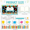 Yiaoyinnz Welcome to A New Chapter Bulletin Board Decors Set Colorful Books Bulletin Board Cutouts Reading Books Back
