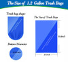 1.2 gallon trash can liners,Small clear Garbage Bags 300,Extra Strong 1.2 Gal Trash Bag,Fit 4.5-6 liters trash Bin