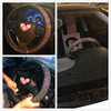 Car Bling Steering Wheel Cover for Women, Colorful Rhinestone Accessories