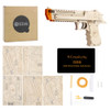 VJOALIN 3D Wooden Puzzles, Desert Eagle Wood Puzzles Gun Rubber Band Pistol Toys Machinery Model Best Present Puzzle