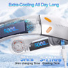 Taiofan Portable Neck Fan, 5000mAh Bladeless Fan with 3 Built-in Fans, Instant Cooling 360° Surround Airflow & LED