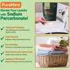 PuraMinz Sodium Percarbonate - 2 Pounds - Pure Oxygen Bleach Powder. Color Safe Stain & Grime Remover, Multi-Use