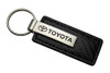 AU-TOMOTIVE GOLD Carbon Fiber Rectangular Leather Key Chain for Toyota (Black)