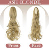 Felendy Ponytail Extension Claw 18" 20" Curly Wavy Straight Clip in Hairpiece One Piece A Jaw Long Pony Tails for