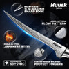 Huusk Fillet Knife for Meat with Wood Handle, Flexible Filet Knife for Fish