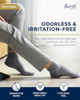 Pembrook® Ankle Diabetic Socks for Men & Women - 6 Pairs | Black, White, Gray | Low Cut Stretch Top Mens Diabetic Sock