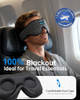 Perytong Sleep Mask with Bluetooth 5.4 Headphones, Wireless Music Sleep Eye Mask for Side Sleepers, 3D Contoured