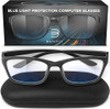 Stylish Blue Light Blocking Glasses for Women or Men - Ease Computer and Digital Eye Strain, Dry Eyes, Headaches and