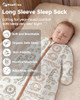 Yoofoss Baby Sleep Sack 3-6 Months 100% Organic Cotton Long Sleeve Wearable Blanket Baby 2-Way Zipper 0.5 Tog Newborn