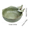 Small Ceramic Birdbath Bowl, 5.9 Inches Wild Bird Feeder Food Holder Container Bird Feeding Tray for Outside Bee Water