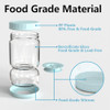 WhiteRhino Glass Pickle Jar with Strainer Flip,34oz Pickle Container,Hourglass Pickle Juice Separator Jar for Gherkins