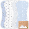 Organic Burp Cloths Baby Boy & Girl, 5-pack Cotton Burp Rags(Constellation)