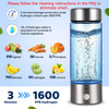 AQUSOFT 14.2 oz/420ml Portable Hydrogen Water Bottle with SPE-PEM Technology Type-C USB Rechargeable Hydrogen Water in