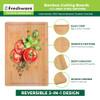 Freshware Wood Cutting Boards for Kitchen - Bamboo Cutting Board Set of 3, Cutting Boards with Juice Grooves, Serving