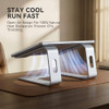 SOUNDANCE Laptop Stand, Aluminum Computer Riser, Ergonomic Laptops Elevator for Desk, Metal Holder Compatible with 10