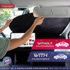 Autoamerics Windshield Sun Shade 2-Piece Foldable Car Front Window Sunshade for Full Size SUV Truck Tesla - Auto Sun