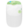 Green Sprouts Stay-Dry Waterproof Baby Bibs, 10-Pack - White
