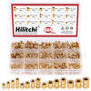 Hilitchi 460 Pcs M2 M3 M4 M5 Female Thread Brass Knurled Threaded Insert Embedment Nuts Assortment Kit, Embed Parts,