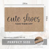Welcome Mat for Front Door Outdoor Entryway Cute Shoes Take Them Off Indoor Mats with Rubber Backing Doormat Non Slip