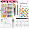 100 Watercolor Paint Set for Adults, Beginners - Travel Art Painting Kit