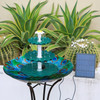 AISITIN 3 Tiered Bird Bath Solar Fountain Pump, 3.5W Solar Water Fountain