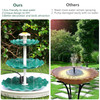 AISITIN 3 Tiered Bird Bath Solar Fountain Pump, 3.5W Solar Water Fountain