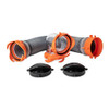 Camco Heavy-Duty Camper/RV Tote Tank Sewer Hose Kit | Features 90-Degree Clear Elbow w/ 2 Swivel Bayonet Ends & 2