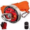 MUTUACTOR Magnet Fishing Kit,2.36''Heavy Duty Neodymium N52 Magnet with 20m(64 Foot) Durable Rope,500lbs Pulling Force