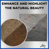 Color Enhancer Sealer for All-Natural Stone and Pavers. Marble, Travertine, Limestone, Granite, Slate, Concrete,